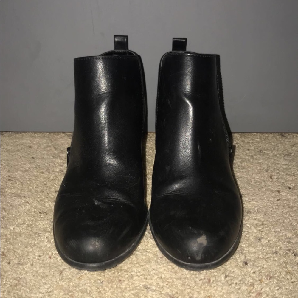 Black ankle boots